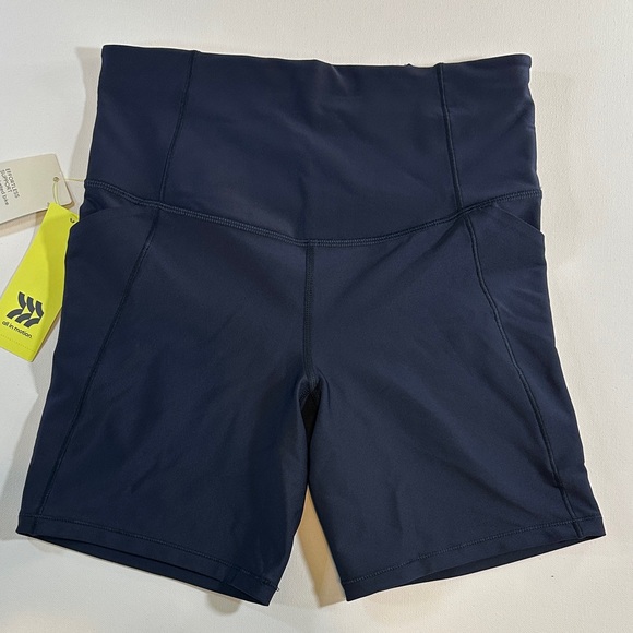 all in motion Pants - All in Motion Women’s Dark Blue Bike Shorts with Side Pockets NWT Size S
